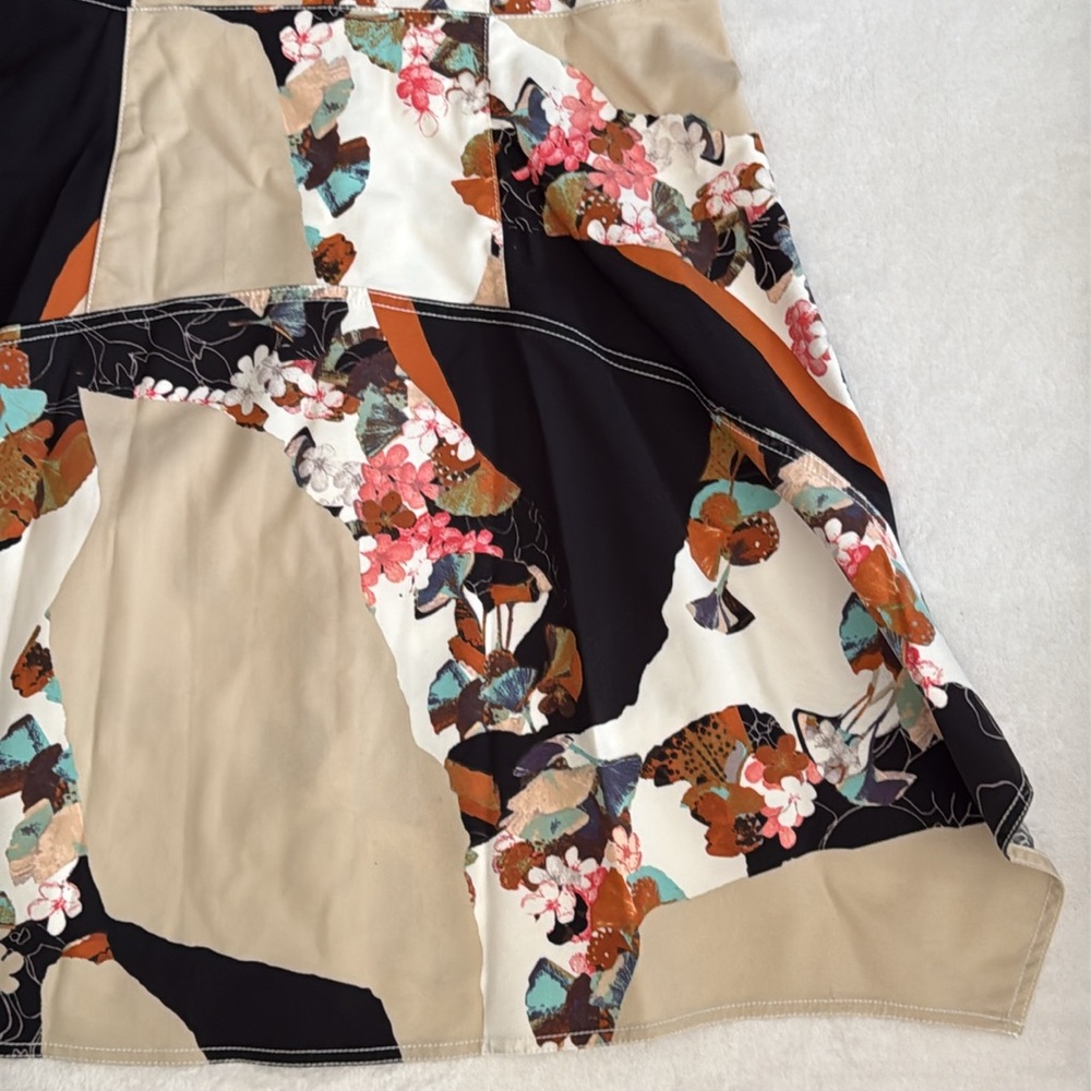 3.1 Phillip Lim x Target | Zip Front Woven Shirt Dress Paper Floral Print (M) - Picture 15 of 16
